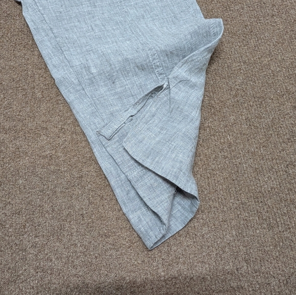 Athleta Retreat Linen Gray Ankle Pants Women's Large 851027 - Picture 4 of 9